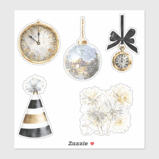 Happy New Year Celebration Sticker (Vel)