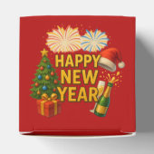 Happy New Year Celebration Sticker  Bedankdoosjes (Bovenkant)