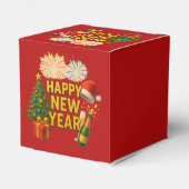 Happy New Year Celebration Sticker Bedankdoosjes (Achterkant)