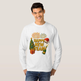 Happy New Year Celebration Sticker  T-shirt