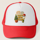 Happy New Year Celebration Sticker  Trucker Pet (Voorkant)