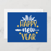 Happy New Year Celebrations Briefkaart (Voorkant / Achterkant)