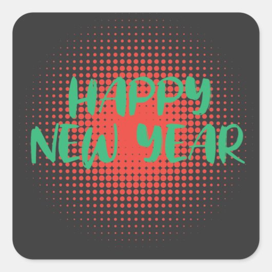 Happy New Year Celebrations Vierkante Sticker (Voorkant)