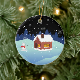 Happy New Year Ceramic Ornament