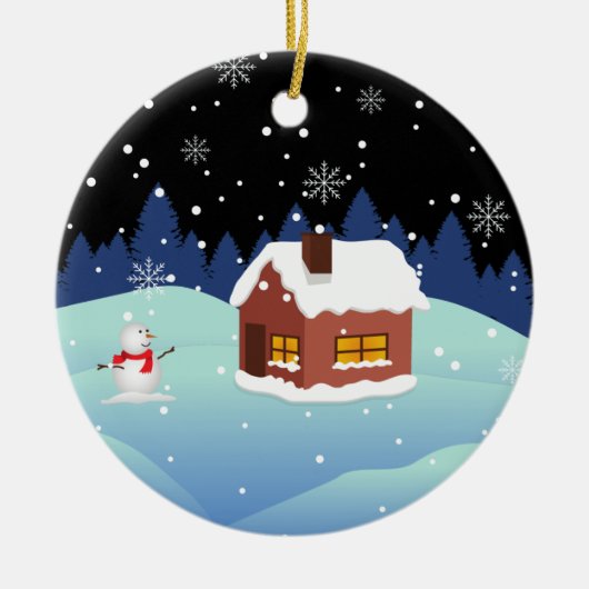 Happy New Year Ceramic Ornament (Voorkant)