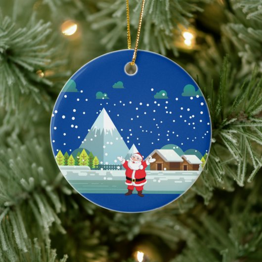 Happy New Year Ceramic Ornament (Boom)