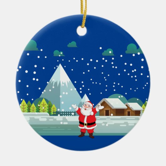 Happy New Year Ceramic Ornament (Voorkant)