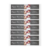 Happy New Year Chalk Holiday Foto Adresetiketten (Vel)