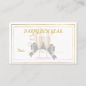 Happy New Year Champagne Gift Card Visitekaartje (Voorkant)