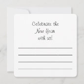 Happy New Year - Champagne Glasses and Clock Kaart (Achterkant)