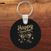 Happy New Year Champagne New Years Men Women  Sleutelhanger (Voorkant)