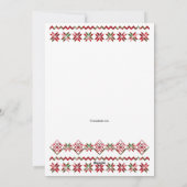 Happy New Year Checkered Reindeer Holiday Card Feestdagenkaart (Achterkant)