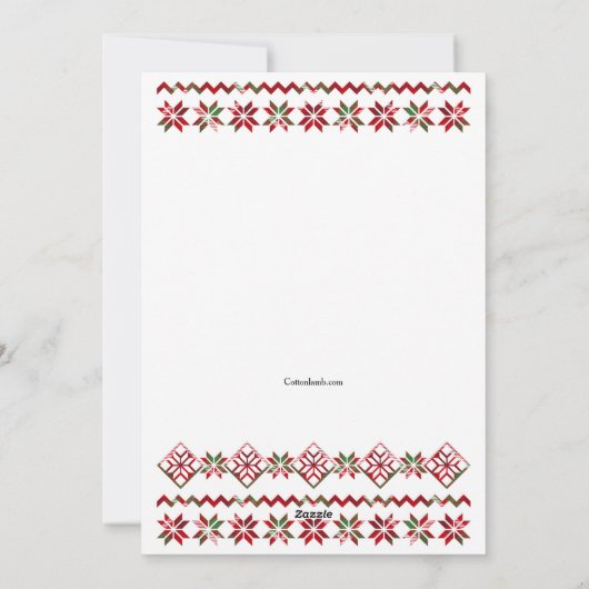 Happy New Year Checkered Reindeer Holiday Card Feestdagenkaart (Achterkant)