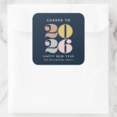 Happy New Year Cheer Blue Sticker (Tas)