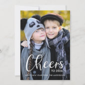 Happy New Year Cheers Foto Feestdagenkaart (Voorkant)