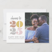 Happy New Year Cheers to 2022 Photo Feestdagenkaart (Voorkant)