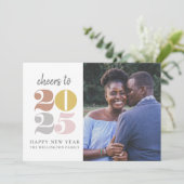 Happy New Year Cheers to 2022 Photo Feestdagenkaart (Staand voorkant)