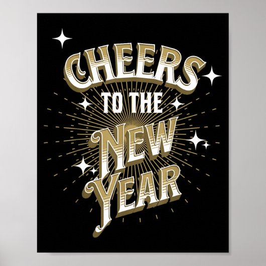 Happy New Year - Cheers To The New Year Poster (Voorkant)