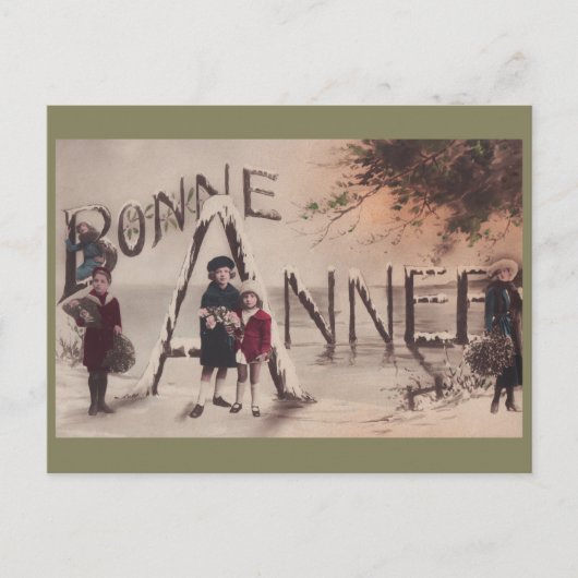 Happy New Year Children Fantasy briefkaart (Voorkant)