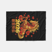 Happy New Year Chinese 2026 -year Of The Horse Cut Fleece Deken (Voorkant (Horizontaal))