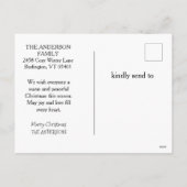 Happy New Year Christmas Photo Pink Tree Feestdagenkaart (Achterkant)