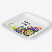 Happy New Year Clock Party Papieren Bordje (Gebogen)