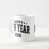 Happy New Year College Letter Style Koffiemok (Voorkant links)
