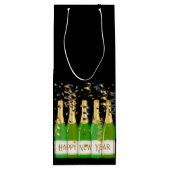Happy New Year Confetti Bottles Celebration Fun Wijn Cadeautas (Achterkant)