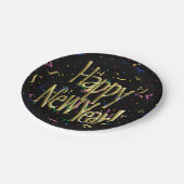 Happy New Year Confetti New Years Papieren Bordje (Gekanteld)