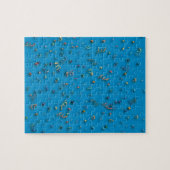 Happy New Year Confetti op blauw Legpuzzel (Horizontaal)