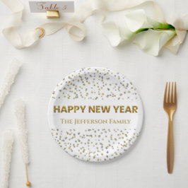 Happy New Year Confetti Papieren Bordje