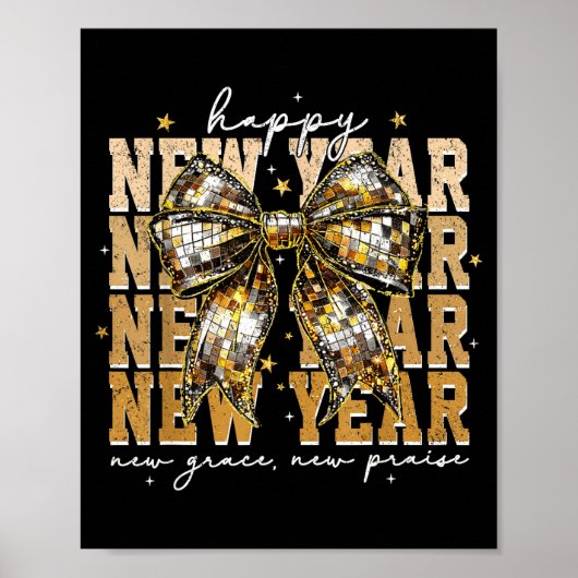 Happy New Year Coquette Bow New Year New Grace New Poster (Voorkant)