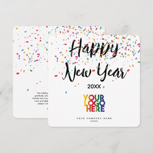 Happy New Year Corporate Business Logo (Voorkant / Achterkant)