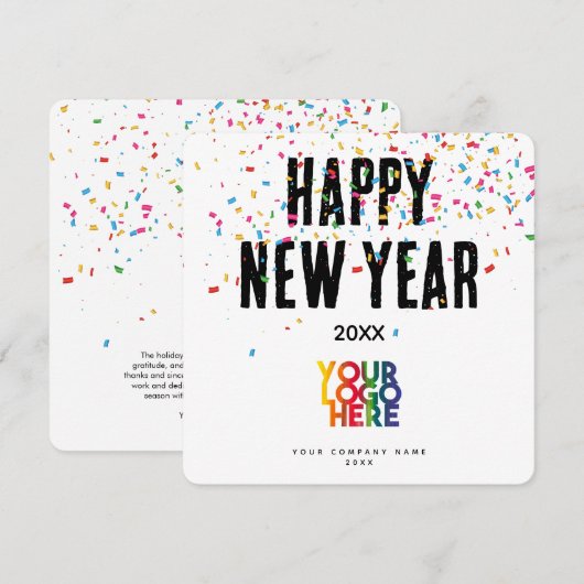 Happy New Year Corporate Business Logo (Voorkant / Achterkant)