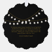 Happy New Year Corporate Business Logo Ornament Kaart (Achterkant)