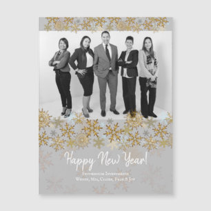 Happy New Year Corporate Business Magnetic Kaarten