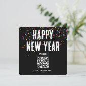Happy New Year Corporate Business QR Code Holiday (Staand voorkant)