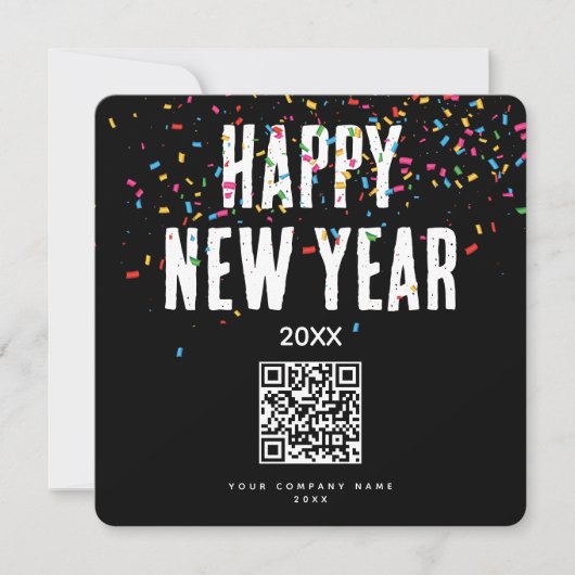 Happy New Year Corporate Business QR Code Holiday (Voorkant)