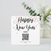 Happy New Year Corporate Business QR Code Holiday (Staand voorkant)