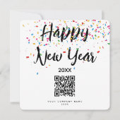 Happy New Year Corporate Business QR Code Holiday (Voorkant)