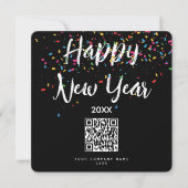 Happy New Year Corporate Business QR Code Holiday (Voorkant)
