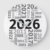 Happy New Year Countdown Wall Clock Grote Klok (Voorkant)