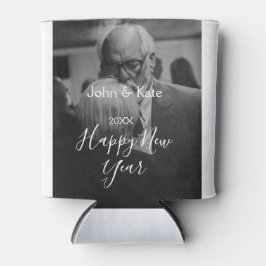 Happy new year couple photo name year black white  blikjeskoeler
