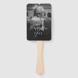 Happy new year couple photo name year black white  handwaaier