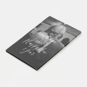 Happy new year couple photo name year black white  post-it® notes (Schuin)