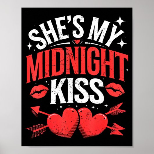 Happy New Year Couples She's My Midnight Kiss Vale Poster (Voorkant)