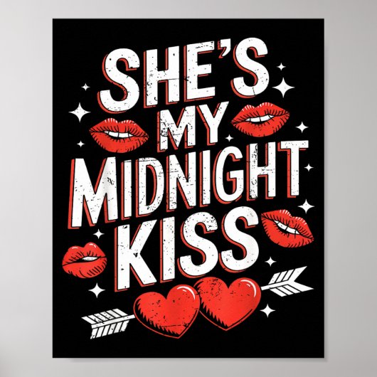 Happy New Year Couples She's My Midnight Kiss Vale Poster (Voorkant)