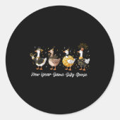 Happy New Year Crew 2026 New Year Silly Goose Matc Ronde Sticker (Voorkant)