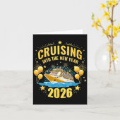 Happy New Year Cruise 2026 Party Trip Cruising Int Kaart (Gele Bloem)