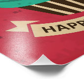 Happy New Year Cupcake Foto Afdruk (Hoek)